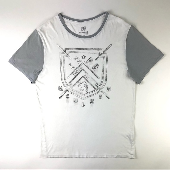 Express Color Block Airbrush Badge Graphic Tee - Picture 2 of 13